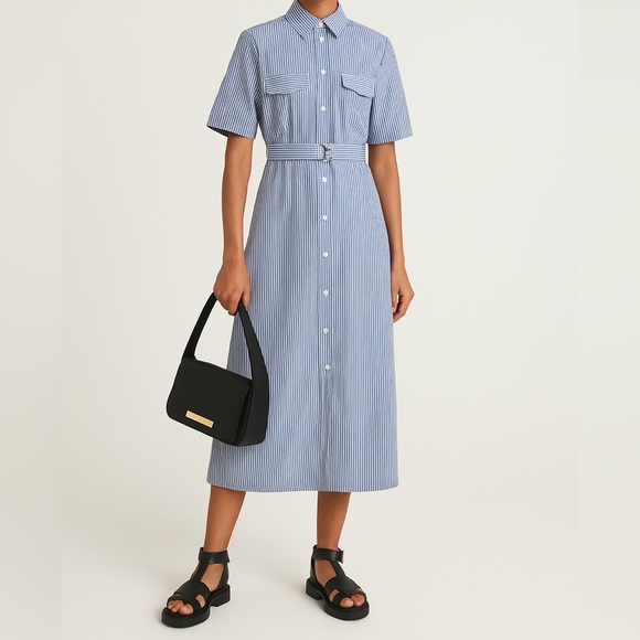 Maria McManus Dresses & Skirts - Maria McManus‎ Striped Coastal Midi Shirtdress